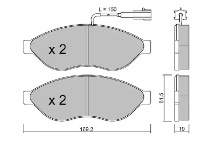 Комплект тормозных колодок AISIN BPFI-1040